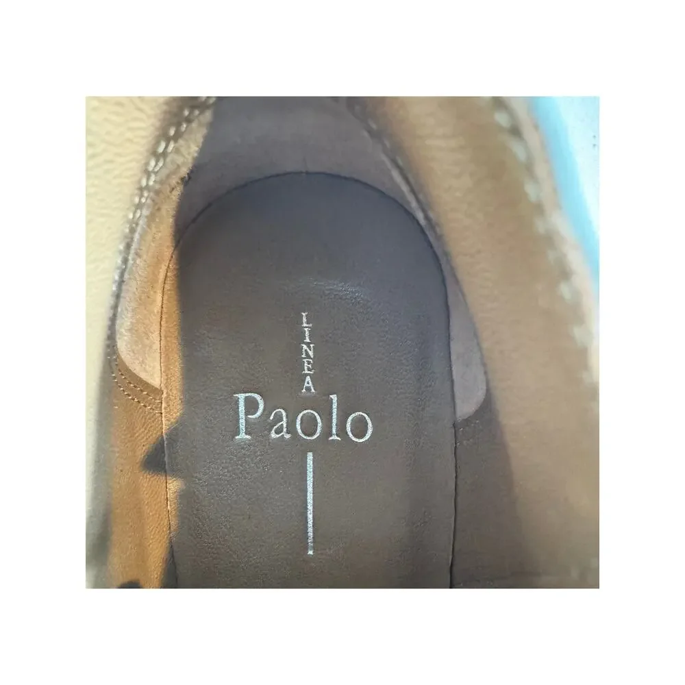 Linea Paolo sneaker suede gray open weave wedge  bootie zip ankle Sz 6M